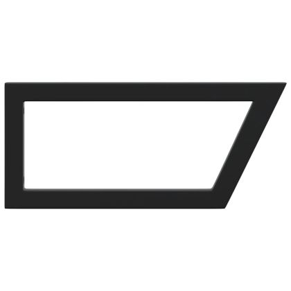 Рафтови скоби за мивка, 2 бр, черен, трапецовидни, стомана