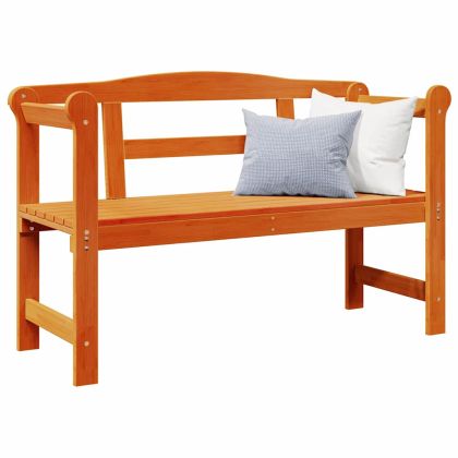 Външна пейка Кафяво 119 x 76 x 44см Борово дърво масив