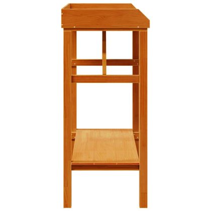 Стендове за растения Кафяво 75 x 40 x 90 см Борово дърво масив