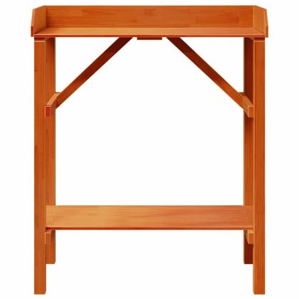 Стендове за растения Кафяво 75 x 40 x 90 см Борово дърво масив