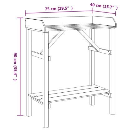 Стендове за растения Кафяво 75 x 40 x 90 см Борово дърво масив