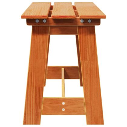 Външна пейка Кафяво 119 x 35 x 47 см Борово дърво масив