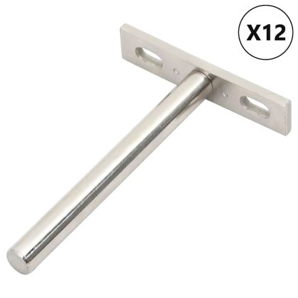 Плаващи скоби за рафтове 12бр. невидими Ø10x100 мм