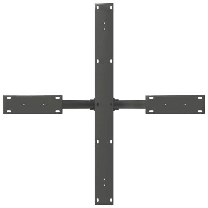 Крак за трапезна маса с форма на паяк, антрацит, 85x85x(72-73) см, стомана