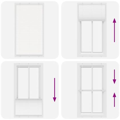 Плисирана щора Бяла 110x200 cm Ширина на плата 109,4 cm