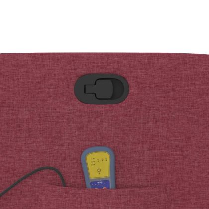 Масажен наклоняем стол, виненочервен, текстил