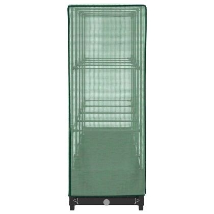 Повдигнато легло с покривало за оранжерия, ратанова имитация, 160x40x123 см