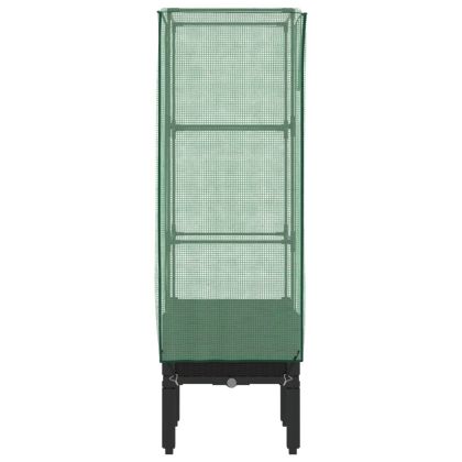 Повдигнато легло с оранжерия калъф, ратанов вид, 40x40x140 см