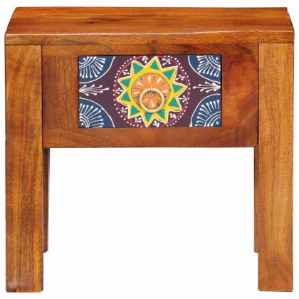 Странична маса с чекмедже със съхранение Кафяво 40 x 30 x 36 см