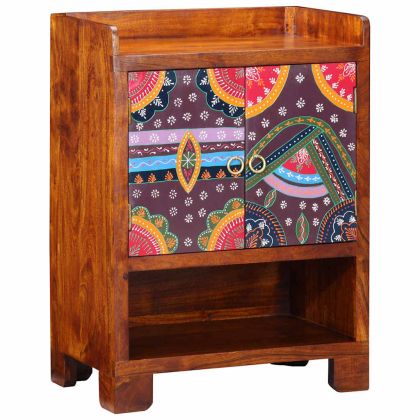 Шкаф за обувки със съхранение с врата Кафяво 55 х 35 х 75 см