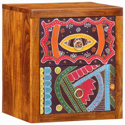 Нощен шкаф Кафяво 35 x 30 x 40 см Акациево дърво масив