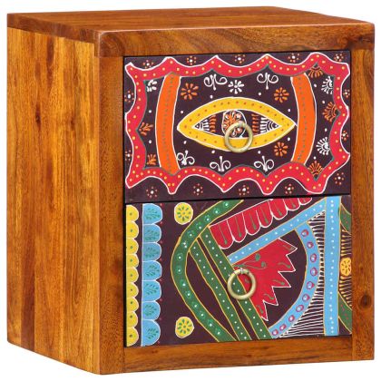 Нощен шкаф Кафяво 35 x 30 x 40 см Акациево дърво масив