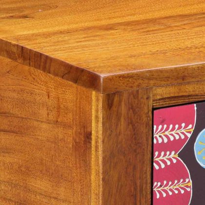 Цветна крайна маса с чекмедже Кафяво 35 x 35 x 75 см