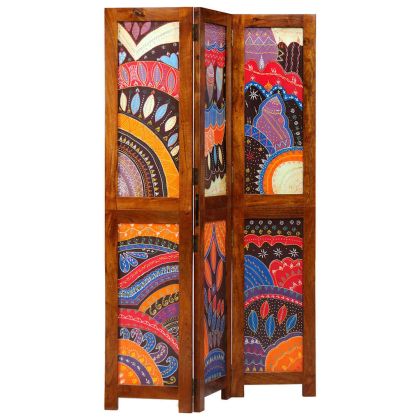 Разделител за стая Кафяво 105 x 160 см Акациево дърво масив