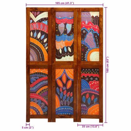 Разделител за стая Кафяво 105 x 160 см Акациево дърво масив