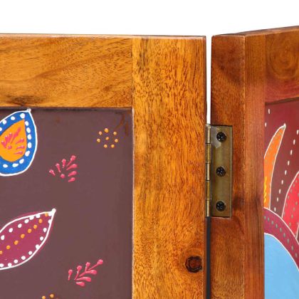 Разделител за стая Кафяво 105 x 180 cm Акациево дърво масив