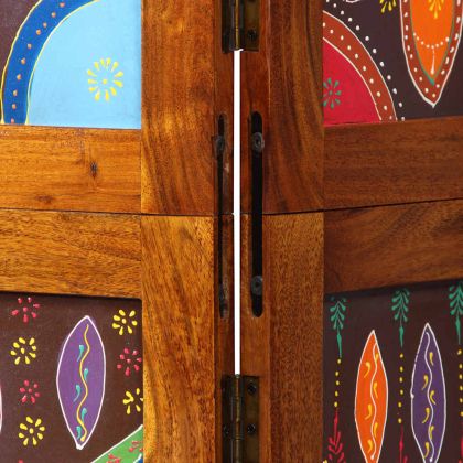 Разделител за стая Кафяво 105 x 180 cm Акациево дърво масив