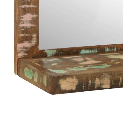 Огледало за баня Кафяво Кабина дърво от повторна употреба