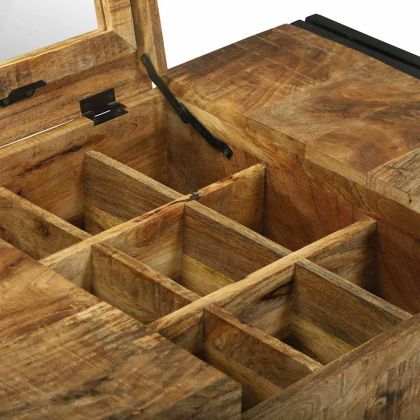 Маси за тоалет със съхранение Кафяво Масивна дървесина от манго