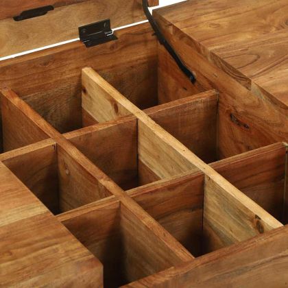 Маси за тоалет със съхранение Кафяво Масивна акациева дървесина