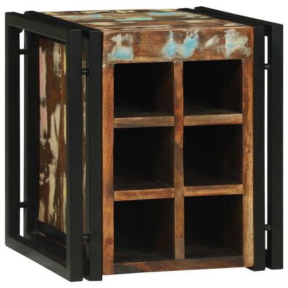 Винен рафт 34.5 x 35 x 39 см Масивна регенерирана дървесина