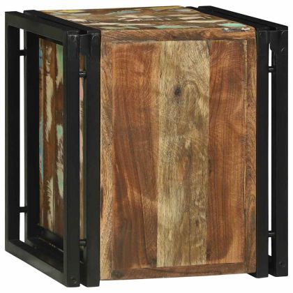 Винен рафт 34.5 x 35 x 39 см Масивна регенерирана дървесина