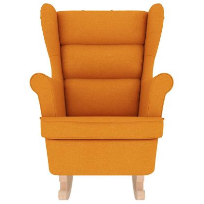 Люлеещ се стол тъмножълт 74x90x102 cm плат