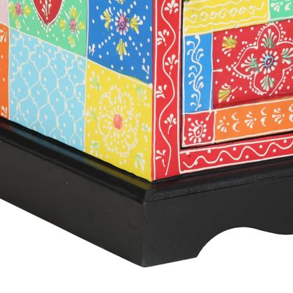 Нощен шкаф Многоцветен 40 x 35 x 45 см мангово дърво масив