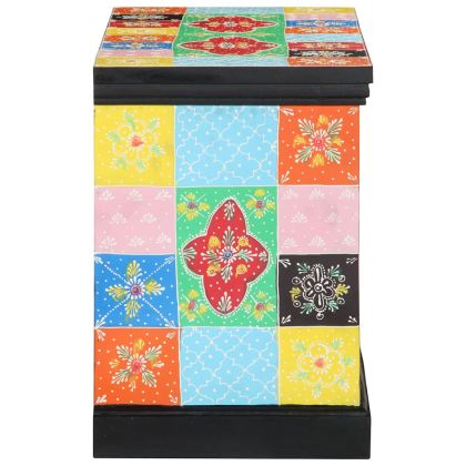 ТВ шкаф Многоцветен 80 x 35 x 50 см Масивна дървесина от манго