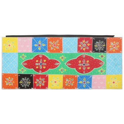 ТВ шкаф Многоцветен 80 x 35 x 50 см Масивна дървесина от манго