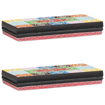 Стенни рафтове с рафт 2 pcs Многоцветен 40 x 20 x 6 cm