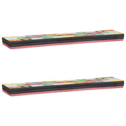 Стенни рафтове с рафт 2 pcs Многоцветен 100 x 20 x 6 cm