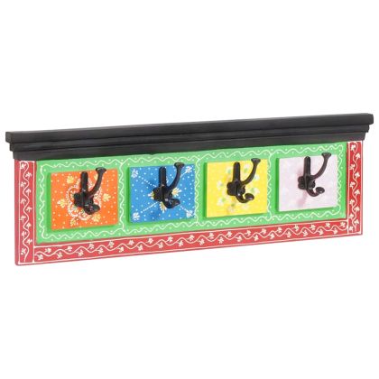 Закачалка за палта Черно 80 x 25 x 2 cm Инженерно дърво