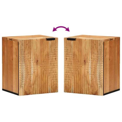 Шкаф за мивка в баня Солидно акациево дърво 38 x 33,5 x 48 см