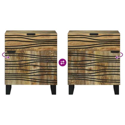 Нощен шкаф Кафяво 50 x 33 x 60 см Масивна акациева дървесина