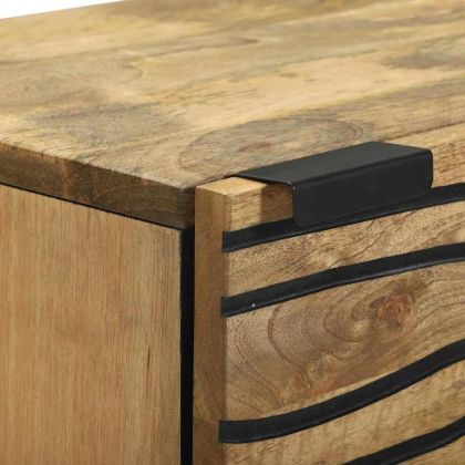 Шкафче Кафяво 40 x 33 x 110 см мангово дърво масив