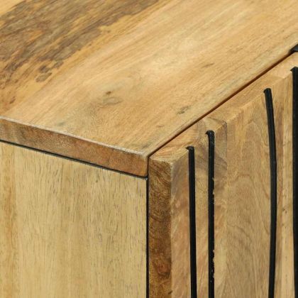 Висок шкаф Кафяво 60 x 33 x 100 см мангово дърво масив