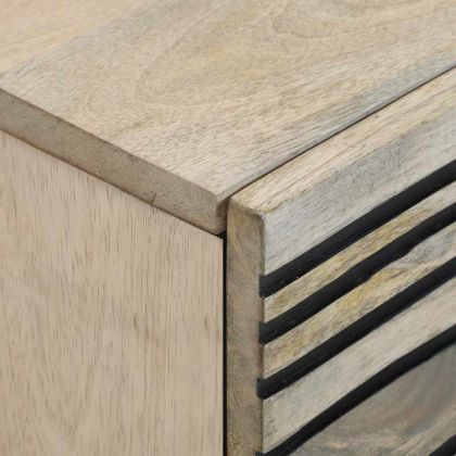 Нощен шкаф с чекмедже 2 pcs Бял и черен 40 x 33 x 46 см