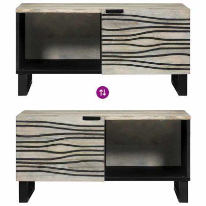 Масичка за кафе Бежов и черен 80 x 50 x 40 cm