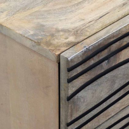 Нощен шкаф с чекмедже Бял и черен 50 x 33 x 62 см