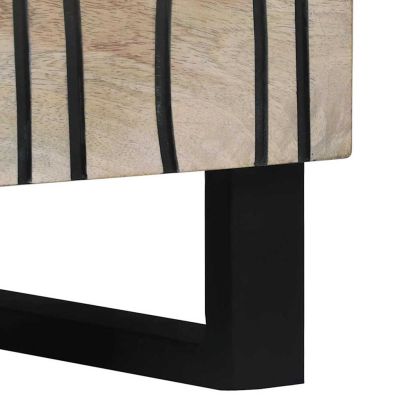 Нощен шкаф с чекмедже Бял и черен 50 x 33 x 60 см