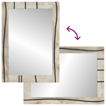 Огледало за баня с огледало Кафяво 70 x 50 x 2,5 см