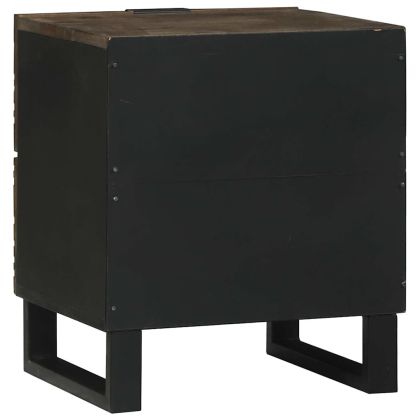 Нощен шкаф с чекмедже 2 pcs Орех 40 x 33 x 46 см