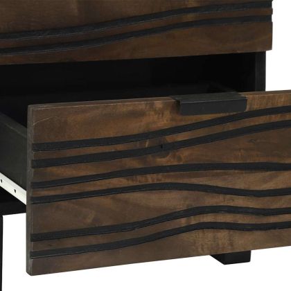 Нощен шкаф с чекмедже 2 pcs Орех 40 x 33 x 46 см