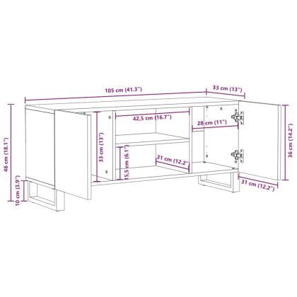 ТВ Единици Орех 105 x 33 x 46 см Инженерно дърво