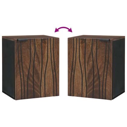 Шкаф за мивка в баня Орех 38 x 33,5 x 48 см Инженерно дърво