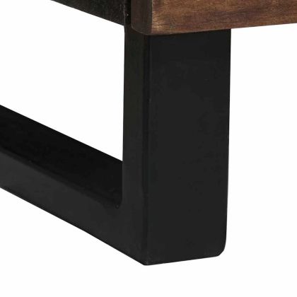 Страничен шкаф Кафяво 40 x 33 x 75 см мангово дърво масив