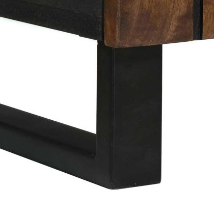 Страничен шкаф Кафяво 40 x 33 x 75 см мангово дърво масив