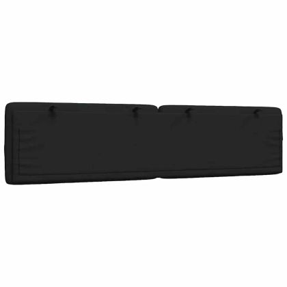 Мека табла за легло, черна, 200 см, плат