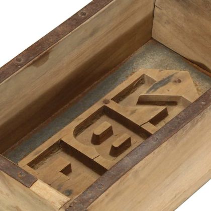 Поднос 4 pcs Кафяво 60,5 x 15 x 9 см Солидно възстановено дърво